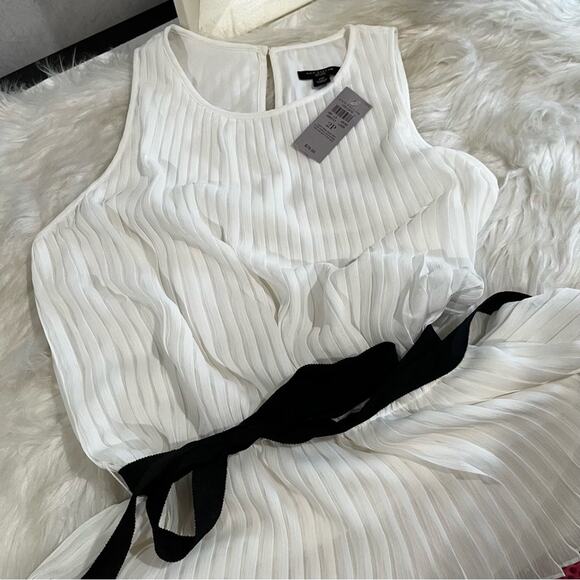 NEW Ann Taylor Belted Longline Sleeveless Pleated Peplum Layering Blouse 2P NWT - Picture 10 of 16